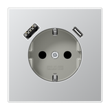 SCHUKO socket with USB type AC AL1520-15CA