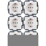 Profi-Pack: 6 Earthed socket outlets wit