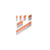 TERMINAL BLOCK & STRIP CONDUCTING ACCESSORIES, JUMPER BAR, 2 POLE, ORANGE, PRODUCT SPACING .236 IN [6 MM], -67 – 230 °F [-55 – 110 °C]