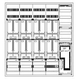 Z„hlerverteiler 7xZF, H=1400 B=1300 T=210mm, 1xTSG, VF, MF