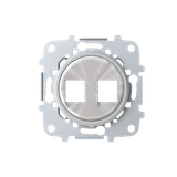 8618.2 CR Cover plate for data outlet 2-gangs - Chrome Data connection 2 gang Chrome - Skymoon