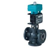 MXF461.50-30P - Mixing/2-port control valve, flanged, PN16, DN50, kvs 30, AC / DC 24 V, 0/2...10 V, 4...20 mA, media cont. mineral oils