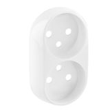 2X2P+E SOCKET COVER SPEC POLISH WHITE VALENA ALLURE