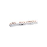 Insulated busbar 3P fork 10mm² 12M