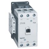 3-pole contactors CTX³ 65 - 75 A - 24 V= - 2 NO + 2 NC - lug terminals