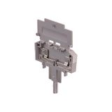 COMPONENT PLUG, BNSV6, FOR TERMINAL BLOCK, GREY, DIN RAIL MOUNT