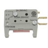 Microswitch, high speed, 2 A, AC 250 V, Switch K1, 18 x 52 x 55 mm