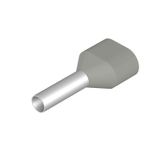 Wire end ferrule, Twin wire-end ferrule, 2.5 mm², Stripping length: 13