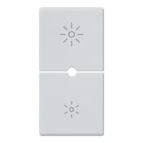 2 half buttons 1M dimmer Silver