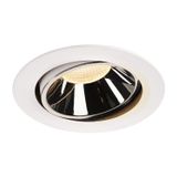 NUMINOS® MOVE DL XL, Indoor LED recessed ceiling light white/chrome 3000K 55° rotating and pivoting