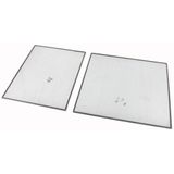 Bottom plate, galvanized, for WxD=1000x600mm, divided 7/3 S. h.T.