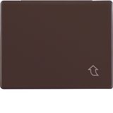 Interm. ring hinged cover f. centre plate 50x50 mm, arsys brown gl.