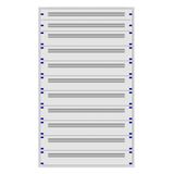 Distribution board insert KVN 60mm, 5-42K, 11-rows