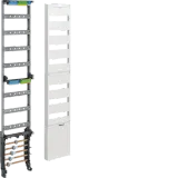 Distribution panel, univers Z, 1350mm, 7-row, with SaS 5-pole, terminals, PE/N horizontal.