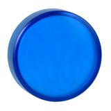 Head for pilot light, Harmony XB4, Harmony XB5, blue, 22mm, universal LED, plain lens, unmarked