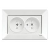 Meridian White Two Gang UPS Socket CP