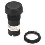 800F PB, 22mm Momentary, Flush, Black, Monolithic, Screw, 1 NO /1 N