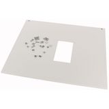 Front cover, +mounting kit, for NZM3, vertical, 4p, HxW=600x600mm, grey