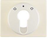 Centre plate for key push-button for blinds/key switch, arsys, white g