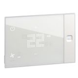 Ux One 230V touch screen thermostat for hotel room heating and air conditioning management surface-mounted version - white