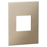 American and South African standard plate Arteor square version 2 modules for 2'' x 4'' box - champagne