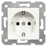 Socket outlet, screw clamps, white