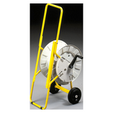 TUBOLAR METAL STAND YELLOW PAINTED -  WITH ROTATING DRUM AND 50M OF CABLE - FOR Q-DIN14/20