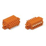 1-conductor female connector push-button Push-in CAGE CLAMP® orange