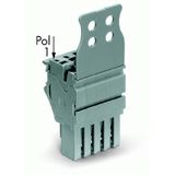 1-conductor female connector Push-in CAGE CLAMP® 4 mm² gray