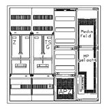 Z„hlerverteiler 1xZF, H1100 B1050 T210mm, 1xTSG, VF, MF, APZ