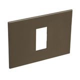 Arteor™ - Italian / US standard plate square version 1 module - Dark Bronze