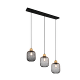 Calimero pendant 3-pc E27 matt black