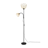 Haval floor lamp E27 + E14 black/gold