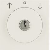 Centre plate lock key switch blinds Berker S.1 white, glossy