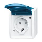 Socket outlet 2P+E, 16A, P30/P17 red antibacterial ; 2CSK1110CHB - Chiara