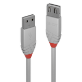 1m USB 2.0 Type A Extension Cable, Anthra Line, Grey USB Type A Male to A Female