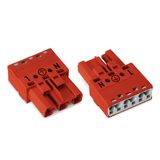 Plug 3-pole Cod. P red