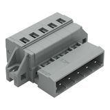 1-conductor male connector CAGE CLAMP® 2.5 mm² gray