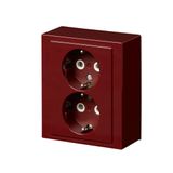 402EA-02 Socket outlet Protective contact (SCHUKO) Red - Impressivo