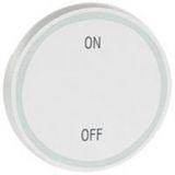 Round key cover Arteor BUS/SCS - ON/OFF - 2 modules - white