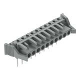 Female connector for rail-mount terminal blocks 0.6 x 1 mm pins angled