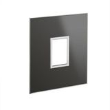 American and South African standard plate Arteor 1 vertical square modules for 2'' x 4'' box - reflective black