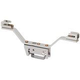 Busbar carrier for busbars Cu 10 mm x 3 mm both sides, angled gray