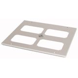 Bottom-/top plate for F3A flanges, for WxD = 650 x 600mm, IP55, grey