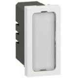 Illuminated lighting unit Arteor - 230 V - 1 W - 1 module - white