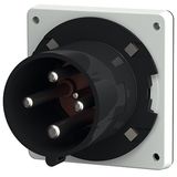 Panel mounted inlet, 63A4p7h500V, IP44