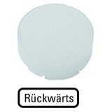 Button lens, raised white, RÜCKWÄRTS