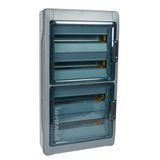 PLEXO3 IP65 WEATHERPROOF CABINET 4X18 MODULES WITH TERMINAL BLOCK