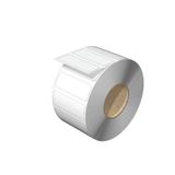 Device marking, Self-adhesive, halogen-free, 50 mm, Polyester, white