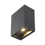 QUAD 1 XL LED WALL LUMINAIRE 3,2W 3000K, angular, anthracite